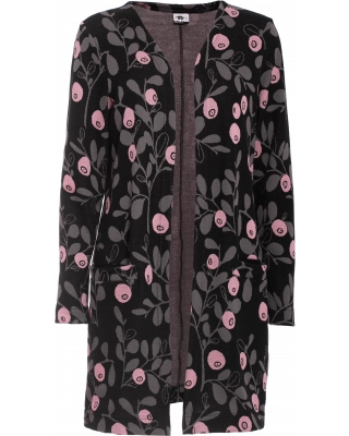 LUMO cardigan, Varpu, black - light pink
