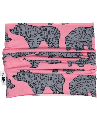 TUBESCARF, Ursa, light pink - grey (45x24cm)