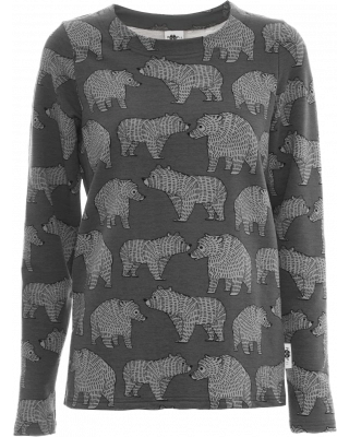LOUNA shirt, Ursa, dark grey - grey