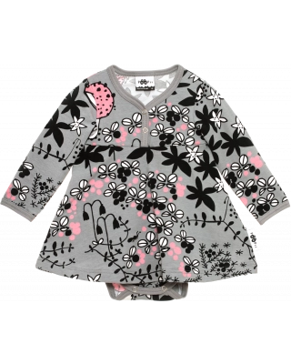 ONESIE DRESS, Mosspath, grey - light pink