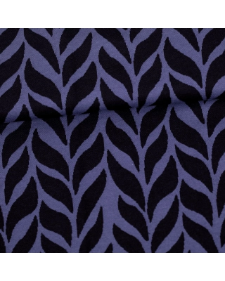 Jacquard knit, Plait, blueberry - black