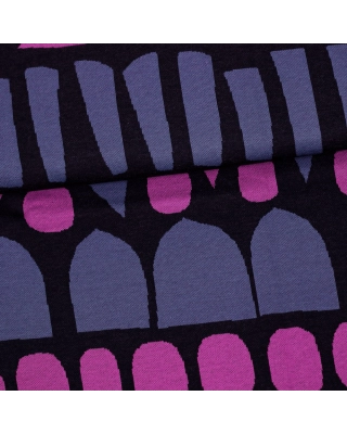 Jacquard knit, Raanu, blueberry - purple