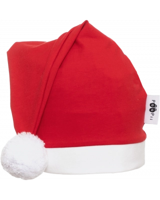 CHRISTMAS HAT, red - white pompom