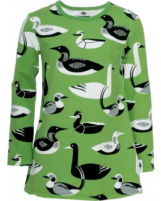 NELLI tunic, Waterbirds, forest - grey