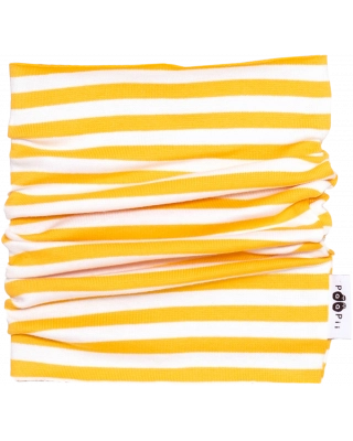 RIB TUBE SCARF, Striped, sun - white