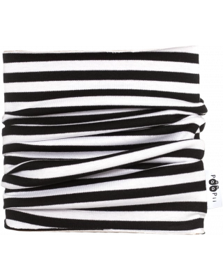 RIB TUBE SCARF, Striped, black - white