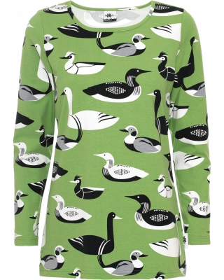 AAVA shirt, Waterbirds, forest - grey