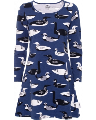 SUMU tunic, Waterbirds, blueberry - grey