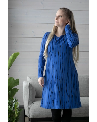 SINI dress, Willow, blue - black