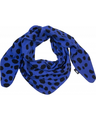 SCARF jacquard, Cheetah dots, blue - black