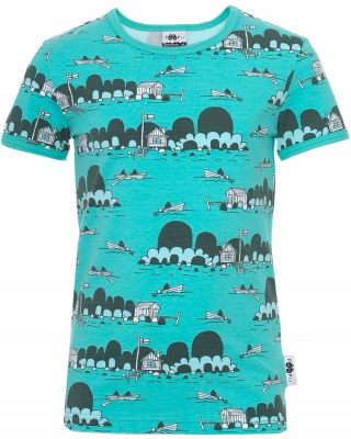KAIKU t-shirt, Archipelago, turquoise - dark green