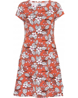 SOINTU dress, Apple garden, rust - light pink