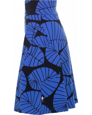 PISARA skirt, Banana leaf, blue - black