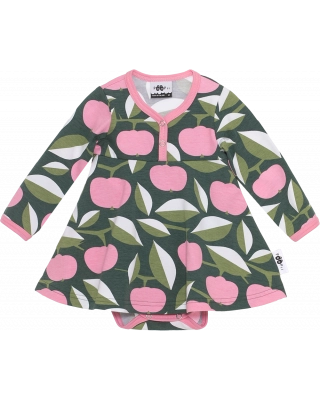 ONESIE DRESS, Apple joy, light pink - dark green - fen