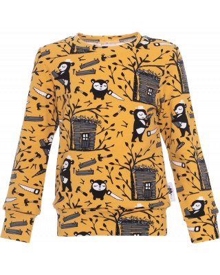 ALPI sweatshirt, Treehouse, ochre - dark grey