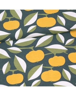 Apple joy organic jersey, ochre - dark green - fen