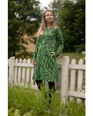 SINI dress, Flow, forest - dark green