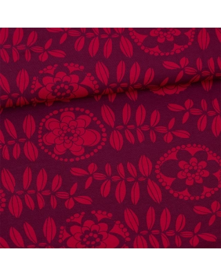 Fleur organic jersey, red - beetroot