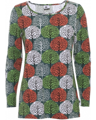 AAVA shirt, Seasons, dark green - rust - forest