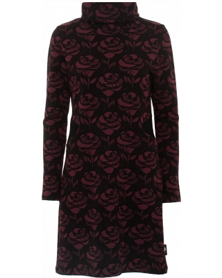ROUTA dress, Rose, beetroot - black