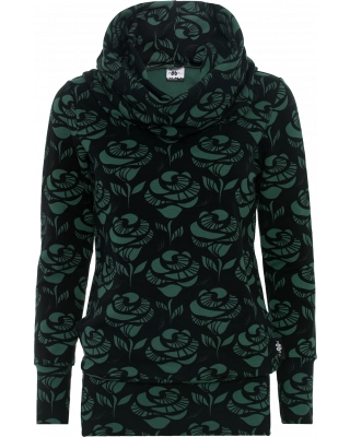 HALLA hoodie, Rose, dark green - black
