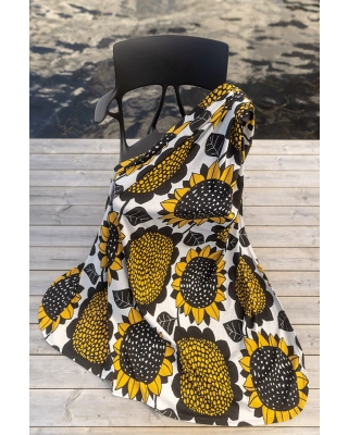 Jacquard knit, Sunflower, ochre - natural white