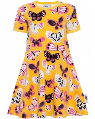 SANI dress, Butterflies, sun - pink