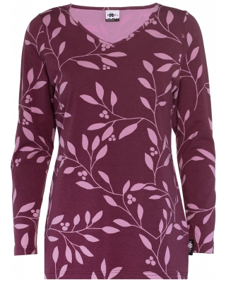 MAINI shirt, Foliage, lilac - beetroot
