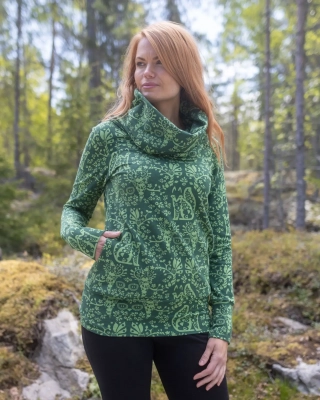HALLA hoodie, Mielikki, forest - dark green