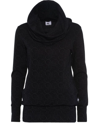 HALLA hoodie, Looped square, shadow - black