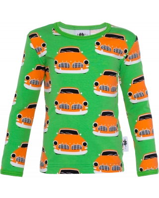 ULJAS shirt, Vintage cars, green - orange