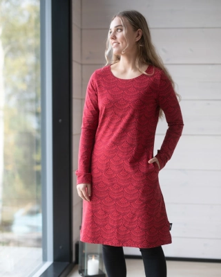 SINI dress, Lace, red - beetroot