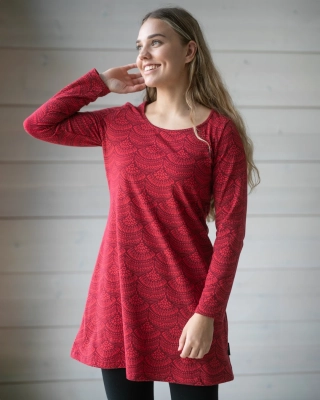 SUMU tunic, Lace, red - beetroot