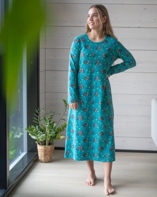 INARI nightgown, Morning, petrol - green