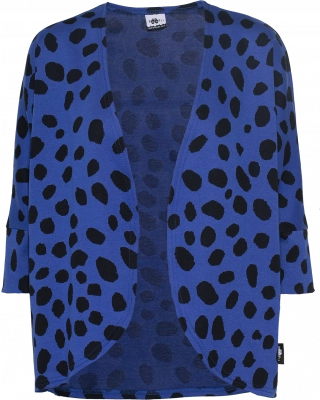 HELA cardigan, Cheetah dots, blue - black