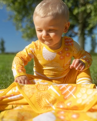 BABY BLANKET, Park, sun - yellow - orange