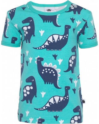 VISA t-shirt, Dino, turkos - blåbär