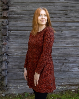 KANNEL tunic, Looped square, rust