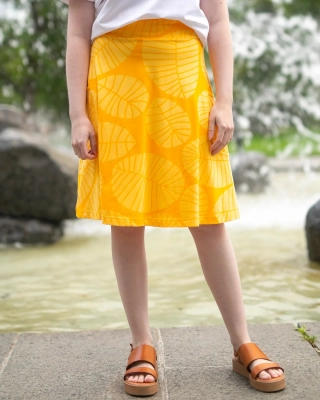 PISARA skirt, Banana leaf, yellow - sun