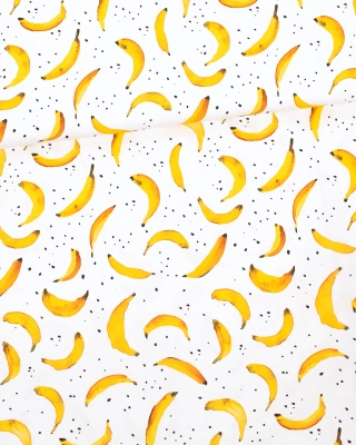 Bananas trikå, vit - solgul