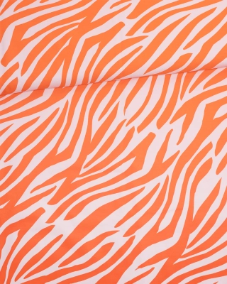 Zebra organic jersey, soft pink - orange