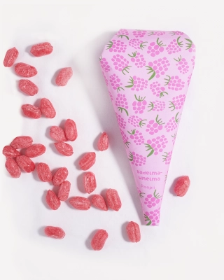 VADELMAUNELMA raspberry hard candies 120g