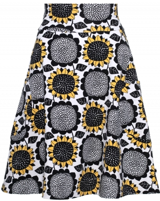 PISARA kjol, Sunflower, vit - solgul - svart