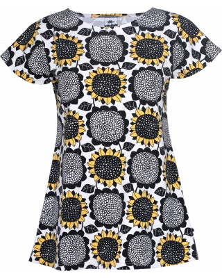 VUONO shirt, Sunflower, white - sun - black