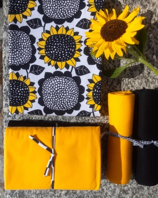 Sunflower trikå, solgul - svart