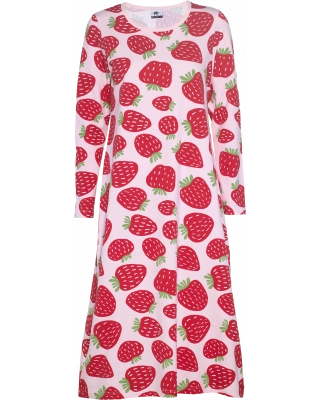 INARI nightgown, Polka, soft pink - red - forest