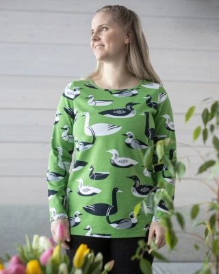 AAVA tröja, Waterbirds, skog - grå