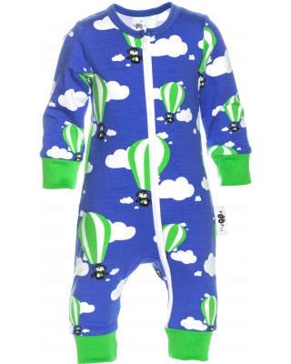 LULLA jumpsuit, Hot air balloons, blue - green