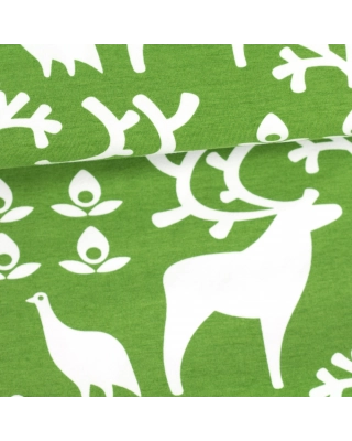 Reindeer organic jersey, forest