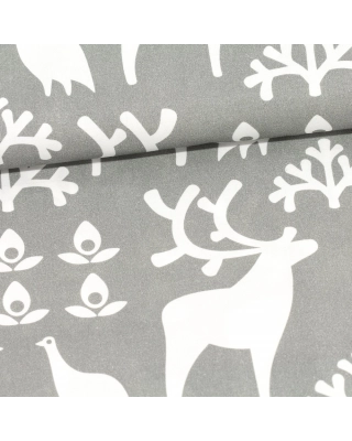 Reindeer cotton, grey